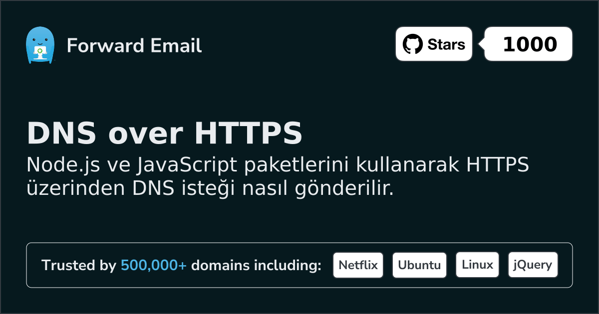 HTTPS üzerinden Node.js DNS