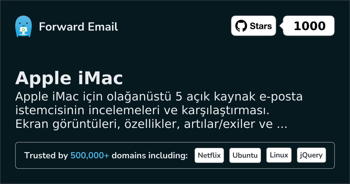 5 Olağanüstü Açık Kaynak E-posta İstemcisi Apple iMac için 2026