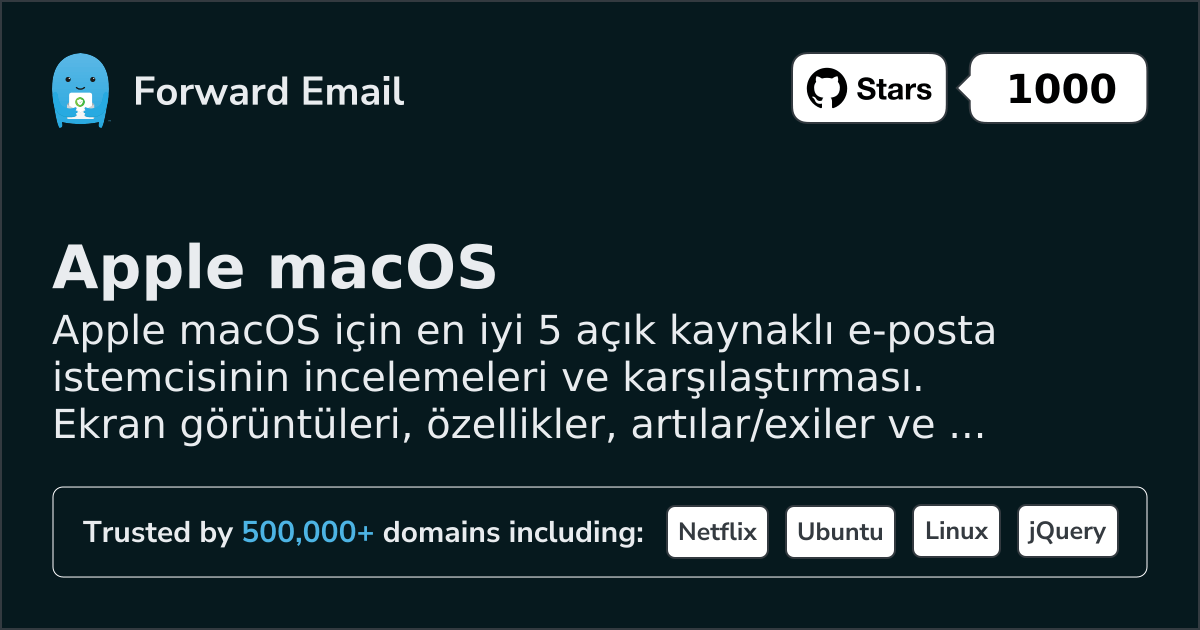 5 En Büyük Açık Kaynak E-posta İstemcisi Apple macOS için 2026