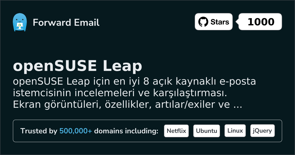 8 En Üst Düzey Açık Kaynak E-posta İstemcisi openSUSE Leap 2026 için