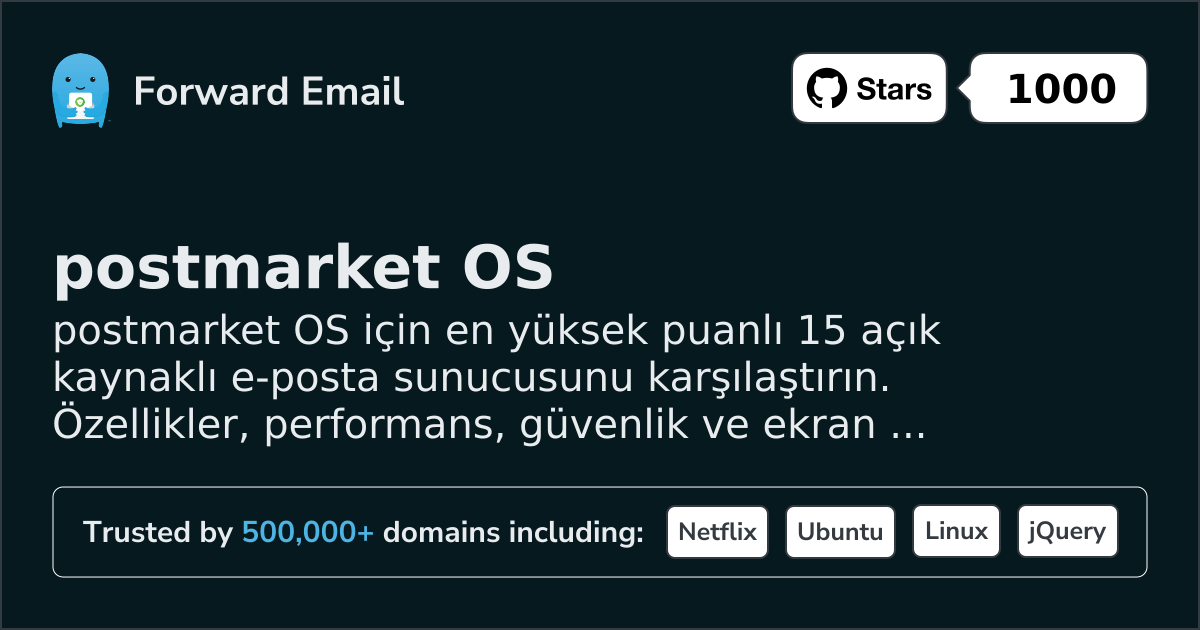 postmarket OS 2026 için En İyi 15 Açık Kaynak E-posta Sunucusu