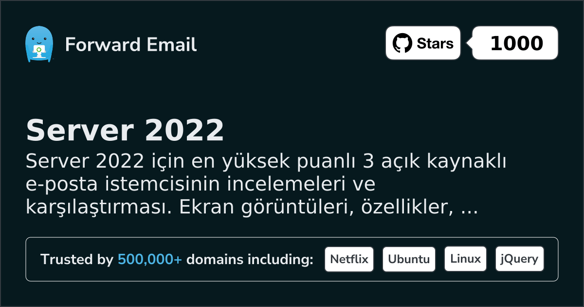 3 En Çok Puan Alan Açık Kaynak E-posta İstemcisi Server 2022 2026 için