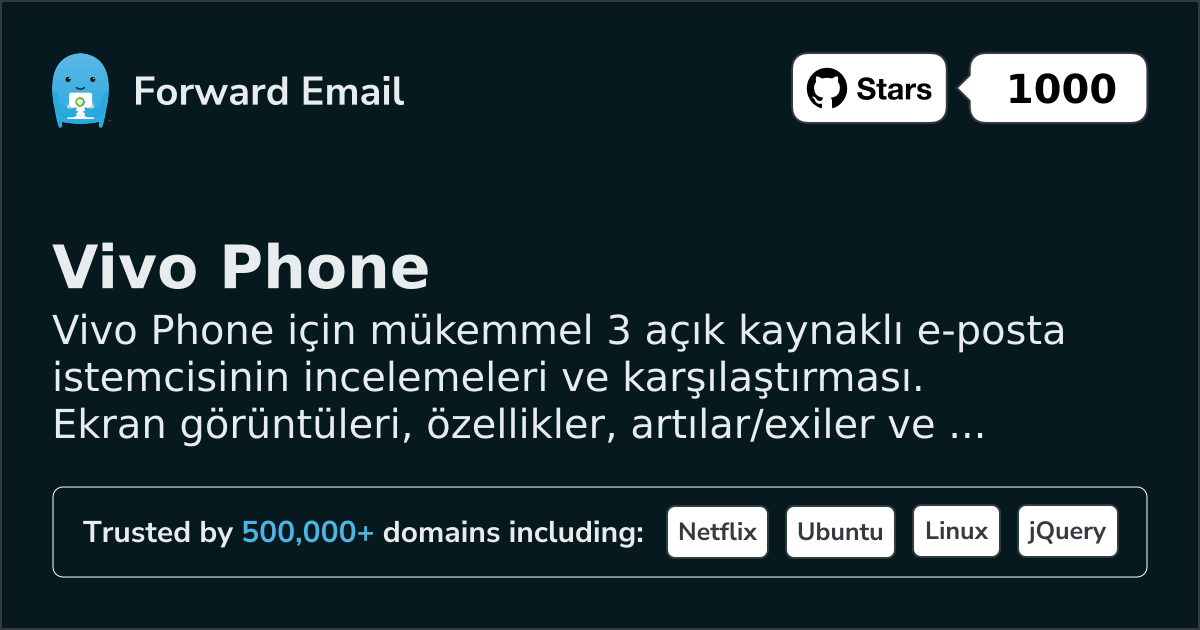 3 Mükemmel Açık Kaynak E-posta İstemcisi Vivo Phone 2026 için