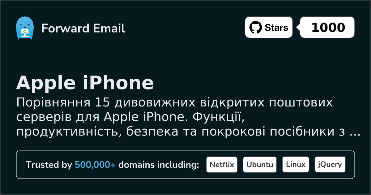 15 дивовижних відкритих поштових серверів для Apple iPhone 2026