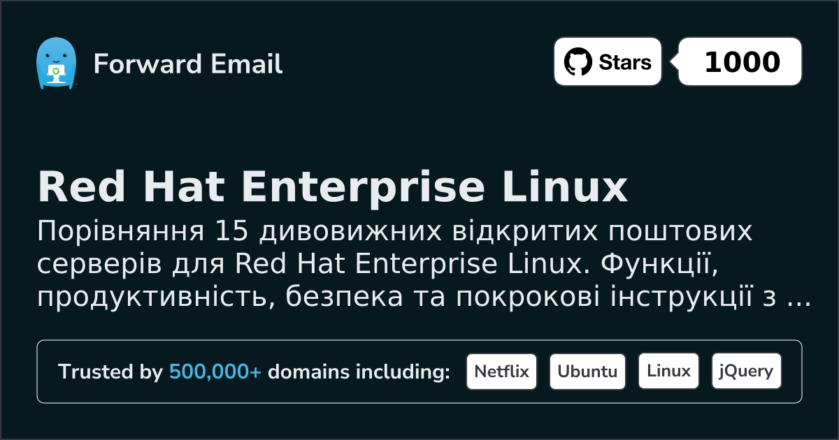 15 Дивовижних Відкритих Поштових Серверів для Red Hat Enterprise Linux 2026