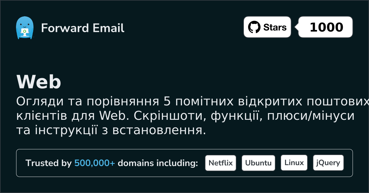 5 помітних клієнтів електронної пошти з відкритим кодом для Web 2026