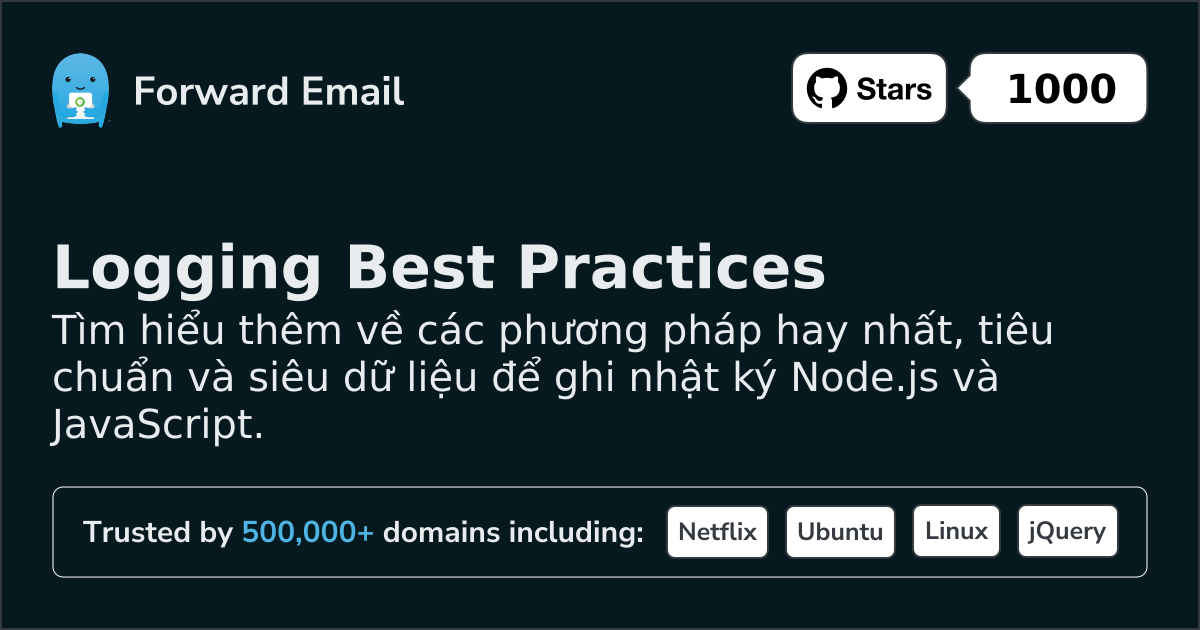 Thực hành tốt nhất cho việc ghi nhật ký Node.js