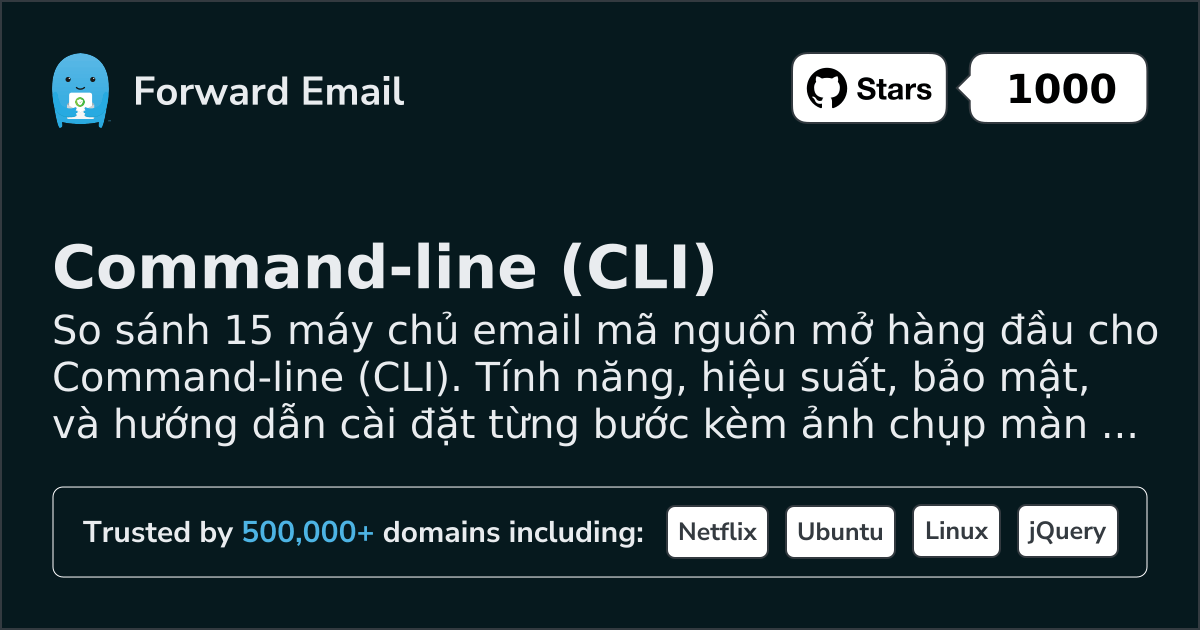 15 Máy chủ Email Mã Nguồn Mở Hàng Đầu cho Command-line (CLI) 2026
