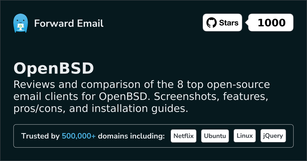 8 Ứng dụng Email Mã Nguồn Mở Hàng Đầu cho OpenBSD 2026