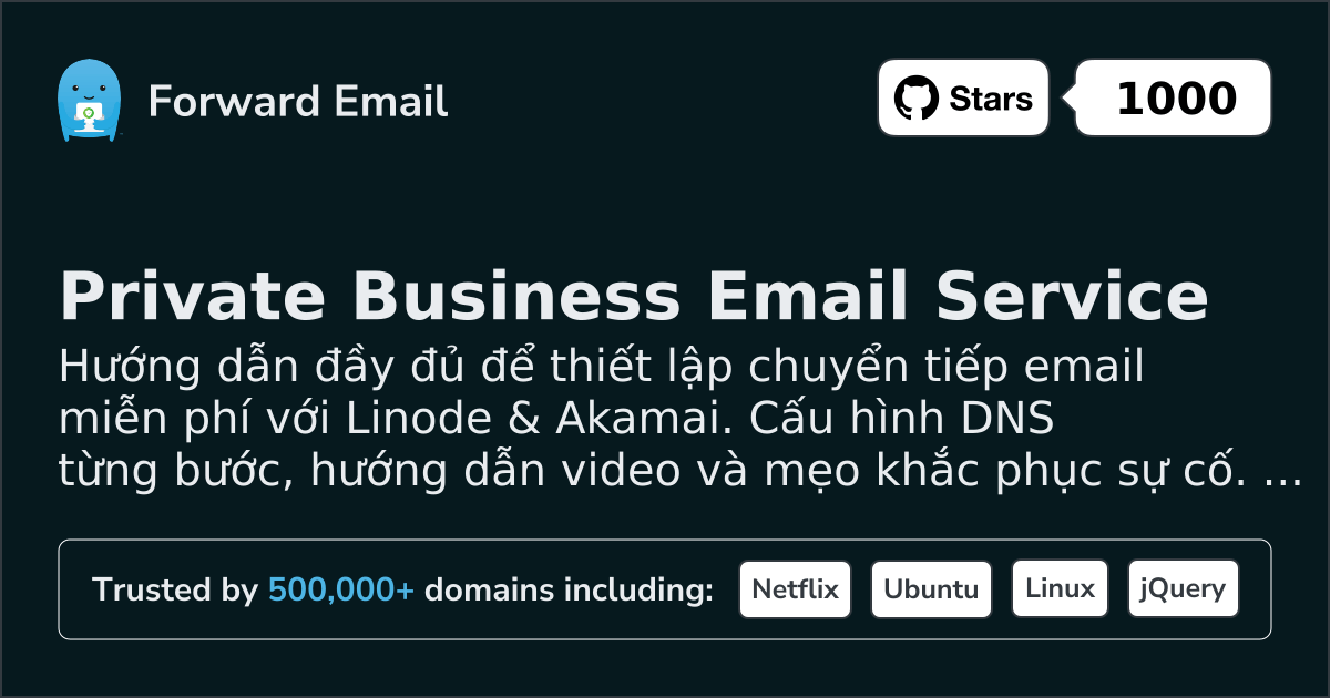 Cách thiết lập Email với Linode & Akamai